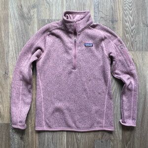 Patagonia Better Sweater 1/4 Zip Fleece Jacket Women M Mauve Hiking Gorpcore